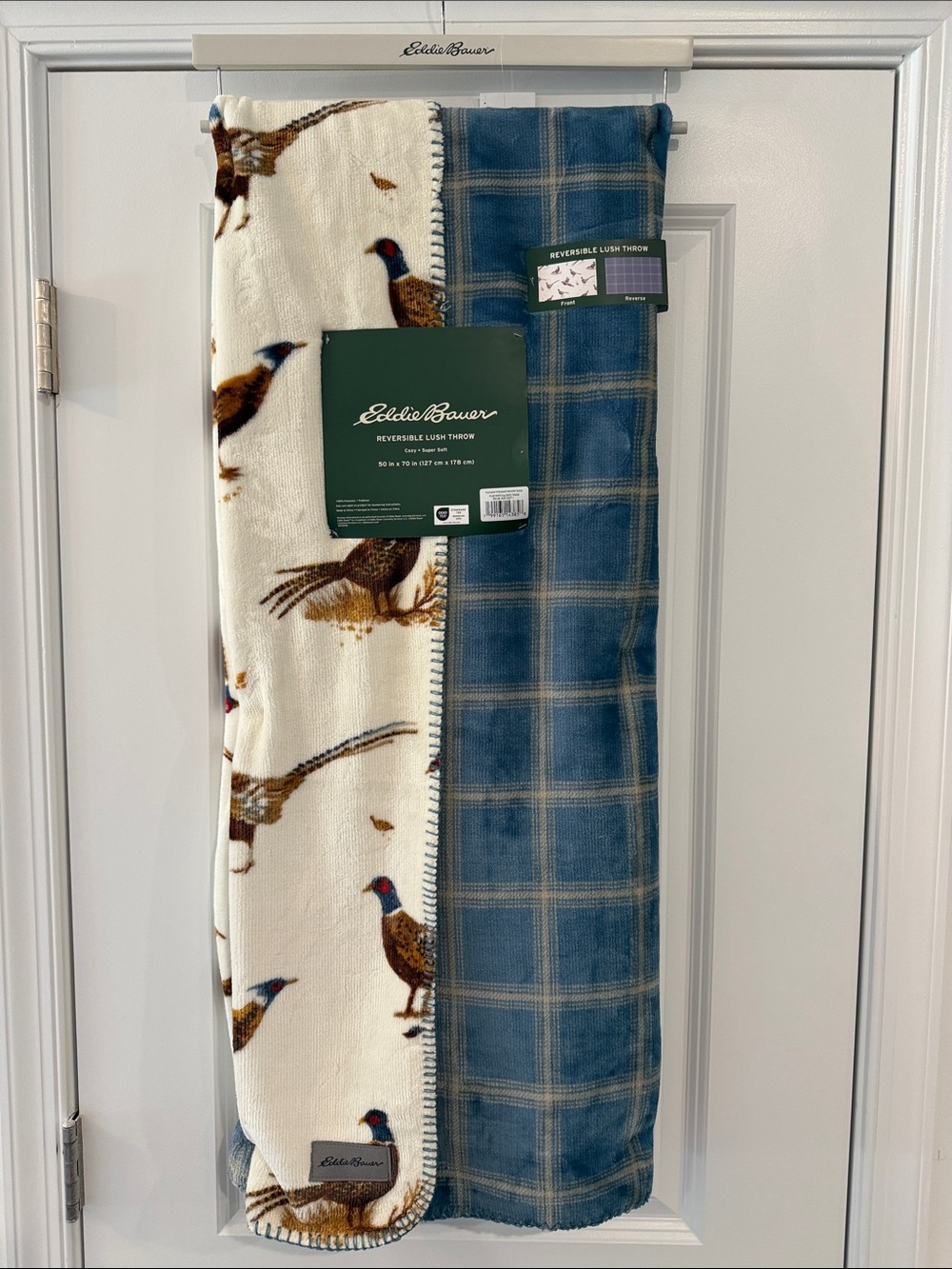 Eddie Bauer Pleasant Pheasant Plush Throw